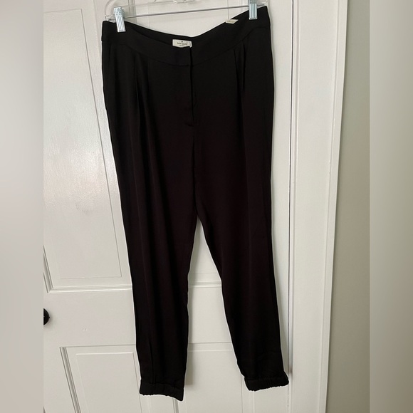 Kate Spade Tuxedo Style Black Viscose Jogger Pants Slacks Size 6 Night Out - Picture 3 of 13